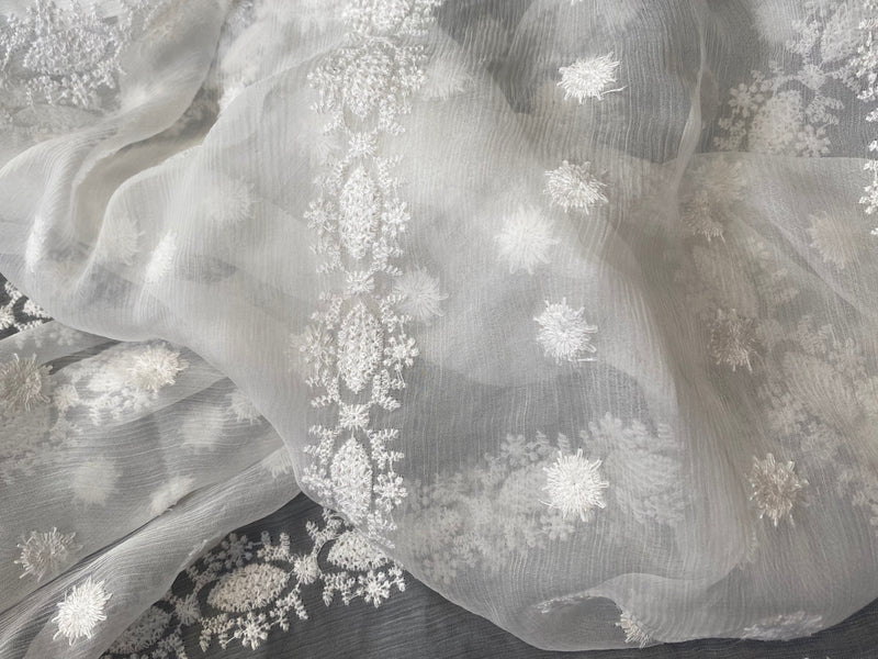 White Chiffon Fabric - Bridal Fabric by the Yard
