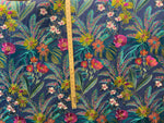 NEW! SALE! Lord Frederick Novelty Embroidered Floral Drapery and Decorating Fabric in Blue