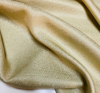 NEW! 2.5 Yard Remnant! Designer 100% Silk Textured Gold Charmeuse Fabric - Fancy Styles Fabric Pierre Frey Lee Jofa Brunschwig & Fils