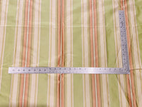 NEW! Lady Lair 100% Silk Taffeta Ice Cream Parlor Striped Fabric - Pink and Green - Fancy Styles Fabric Pierre Frey Lee Jofa Brunschwig & Fils