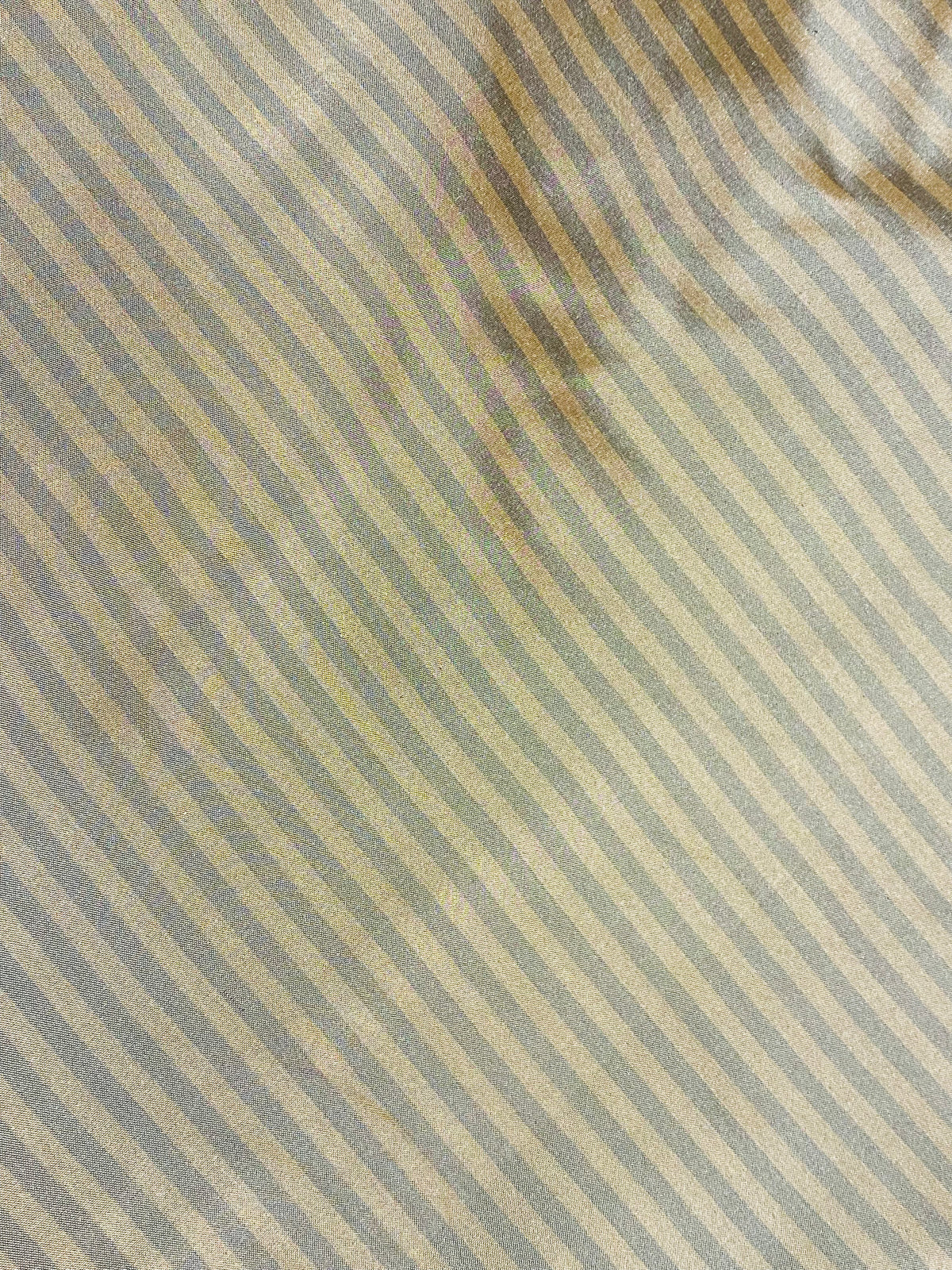 NEW Prince Derek 100% Silk Taffeta 1/4” Stripe Fabric - Grey and Gold - Fancy Styles Fabric Pierre Frey Lee Jofa Brunschwig & Fils