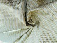 NEW! Lady Rebecca 100% Silk Taffeta Ribbon Stripe Fabric - Real Duck Egg SB_8_10 - Fancy Styles Fabric Pierre Frey Lee Jofa Brunschwig & Fils