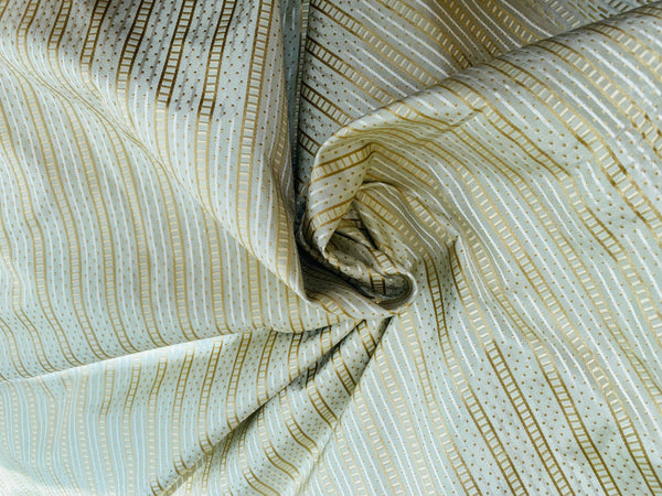NEW! Lady Rebecca 100% Silk Taffeta Ribbon Stripe Fabric - Real Duck Egg SB_8_10 - Fancy Styles Fabric Pierre Frey Lee Jofa Brunschwig & Fils