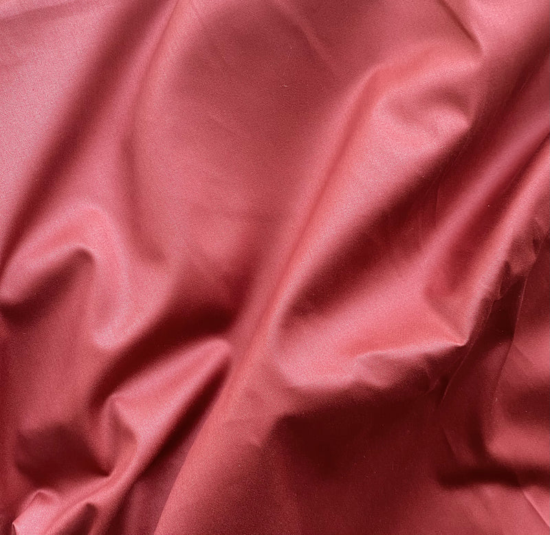 NEW Queen Ester 100% Cotton Sateen Fabric in Brick Red
