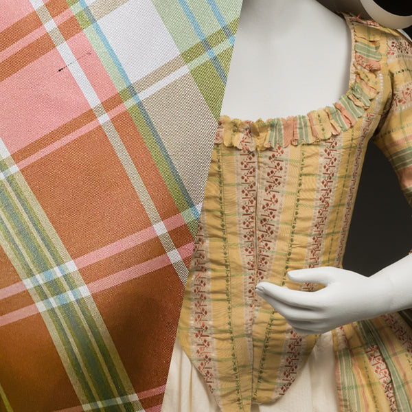 NEW Lady Riddle Designer 100% Silk Taffeta Plaid Tartan Fabric -Pink and Green SB_6_19 - Fancy Styles Fabric Pierre Frey Lee Jofa Brunschwig & Fils