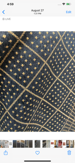NEW! Lord Lucas Designer Velvet Chenille Upholstery Fabric - Black Gold BTY - Fancy Styles Fabric Pierre Frey Lee Jofa Brunschwig & Fils