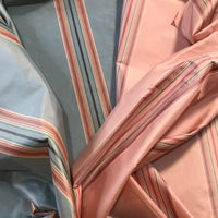 NEW Princess Josephine Designer 100% Silk Taffeta Stripes Fabric - Blue 55” Wide - Fancy Styles Fabric Pierre Frey Lee Jofa Brunschwig & Fils