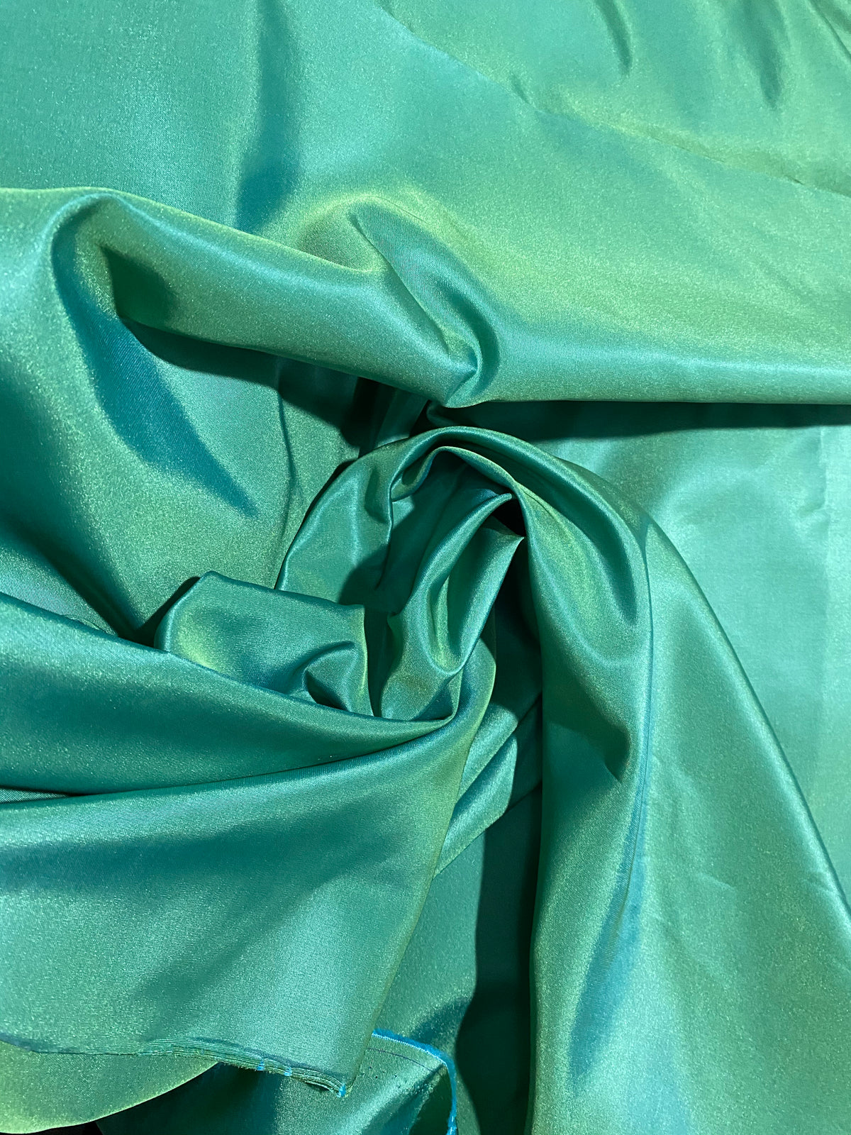NEW! Duchess Damaris Teal & Lime Iridescence Faux & Vegan Silk Fabric - Fancy Styles Fabric Pierre Frey Lee Jofa Brunschwig & Fils