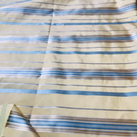 NEW Lady Grace 100% Silk Taffeta Fabric Butter Yellow and Blue Stripes - Fancy Styles Fabric Pierre Frey Lee Jofa Brunschwig & Fils
