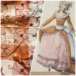 NEW Princess Peach 100% Silk Taffeta Checkered Plaid Embroidered Velvet Floral Peach Fabric - Fancy Styles Fabric Pierre Frey Lee Jofa Brunschwig & Fils