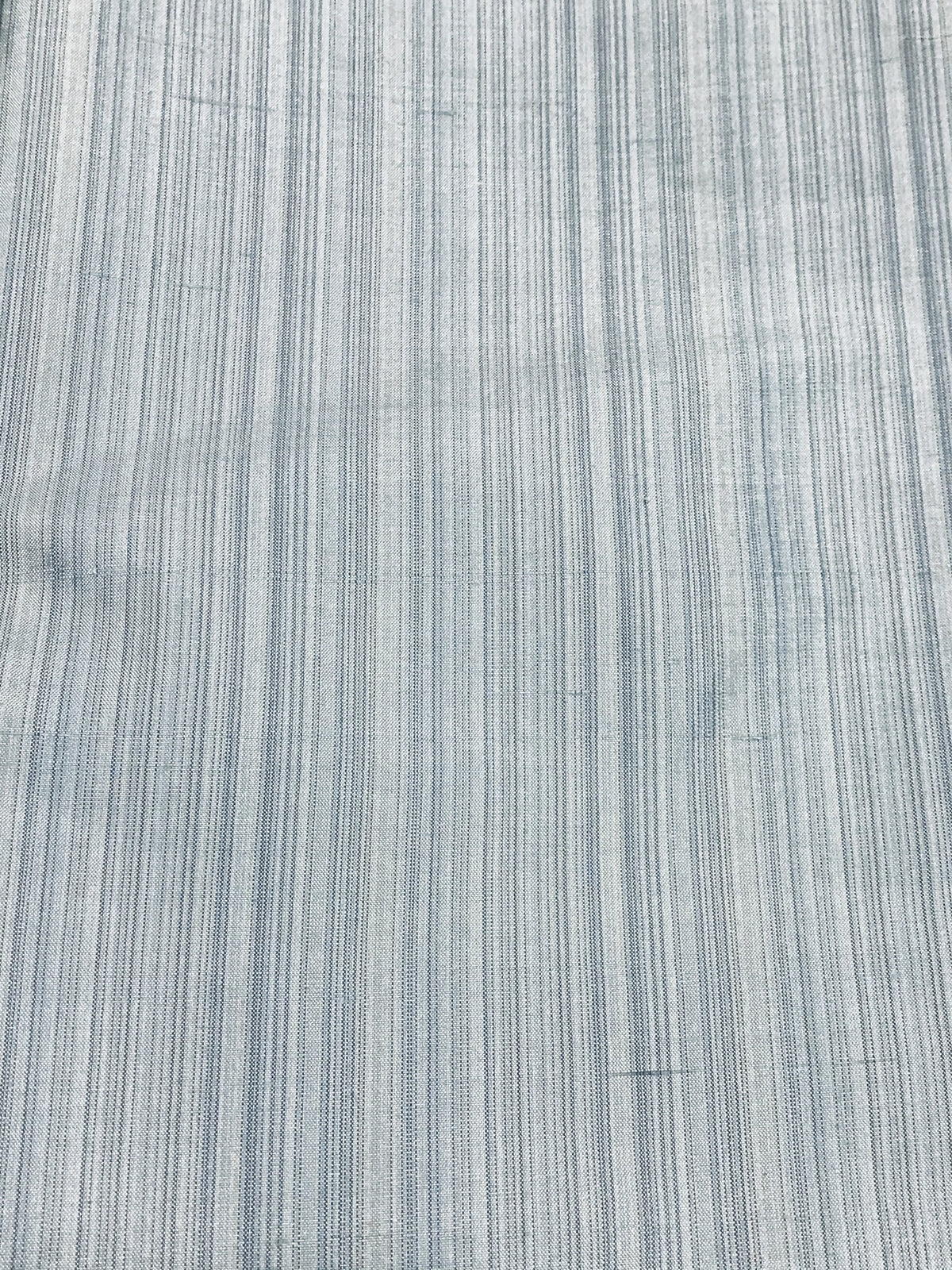 DEAL! Lady Bridgette Designer 100% Silk Dupioni Subtle Pastel Blue Stripes - Fancy Styles Fabric Pierre Frey Lee Jofa Brunschwig & Fils