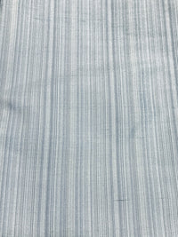 DEAL! Lady Bridgette Designer 100% Silk Dupioni Subtle Pastel Blue Stripes - Fancy Styles Fabric Pierre Frey Lee Jofa Brunschwig & Fils