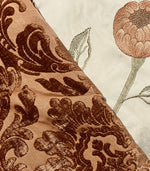 NEW! Lady Achlynn Novelty 100% Silk Taffeta Embroidered Fabric - Made in India- Floral Ivory - Fancy Styles Fabric Pierre Frey Lee Jofa Brunschwig & Fils