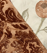 NEW! Lady Achlynn Novelty 100% Silk Taffeta Embroidered Fabric - Made in India- Floral Ivory - Fancy Styles Fabric Pierre Frey Lee Jofa Brunschwig & Fils