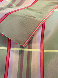 NEW! Lady Deborah 100% Silk Taffeta Plaid Tartan Ribbon Fabric- SB_1_19 - Fancy Styles Fabric Pierre Frey Lee Jofa Brunschwig & Fils