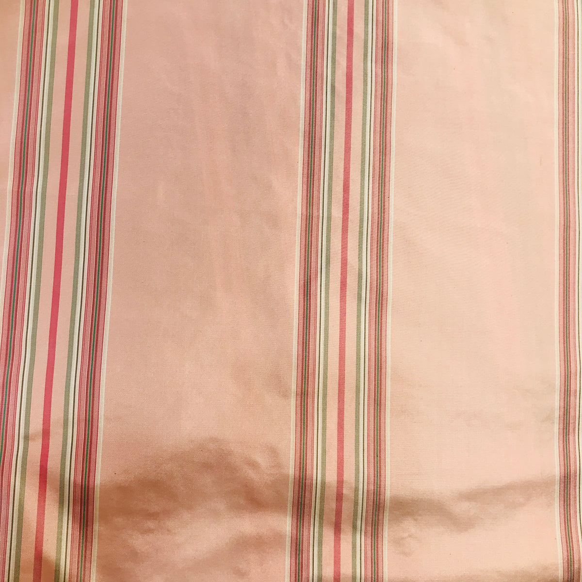 NEW Princess Josephine Designer 100% Silk Taffeta Stripes Fabric - Pink 55” Wide - Fancy Styles Fabric Pierre Frey Lee Jofa Brunschwig & Fils