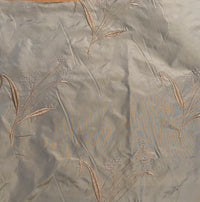NEW Lady Dandelion Designer 100% Silk Taffeta Embroidered Floral Fabric- Grey - Fancy Styles Fabric Pierre Frey Lee Jofa Brunschwig & Fils