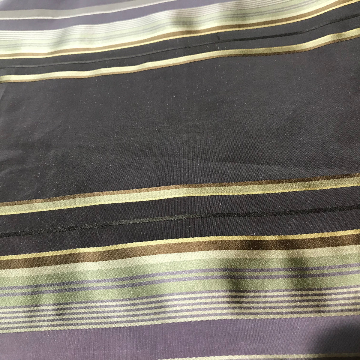 NEW Lady Sarah Designer 100% Silk Taffeta Dupioni Stripes Fabric - Purple Gold 55” Wide - Fancy Styles Fabric Pierre Frey Lee Jofa Brunschwig & Fils