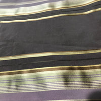 NEW Lady Sarah Designer 100% Silk Taffeta Dupioni Stripes Fabric - Purple Gold 55” Wide - Fancy Styles Fabric Pierre Frey Lee Jofa Brunschwig & Fils