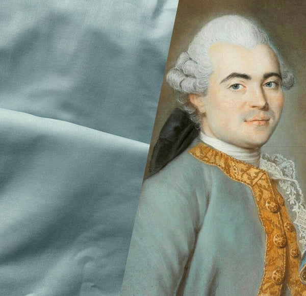 NEW Queen Ester 100% Cotton Sateen Fabric in Duck Egg Blue - Fancy Styles Fabric Pierre Frey Lee Jofa Brunschwig & Fils