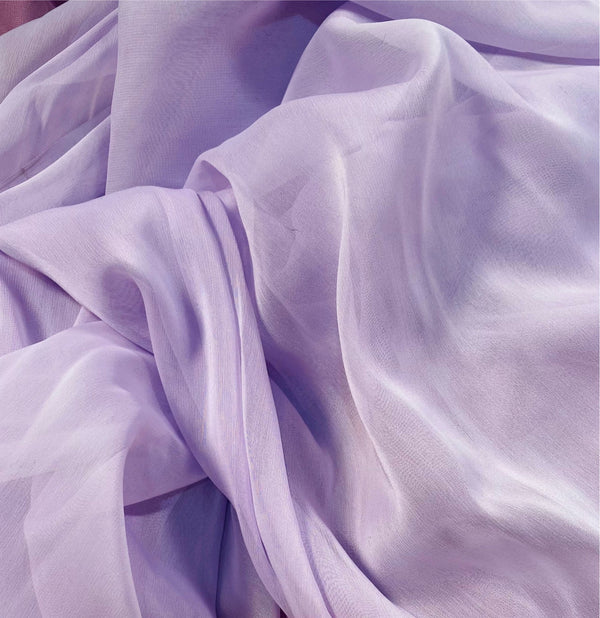 NEW! Duchess Deseray Silk & Poly Chiffon Sheer Fabric - Lavender - Fancy Styles Fabric Pierre Frey Lee Jofa Brunschwig & Fils