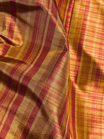 NEW Lady Riley Designer 100% Silk Taffeta Plaid Tartan Fabric -Raspberry and Orange SB_6_41