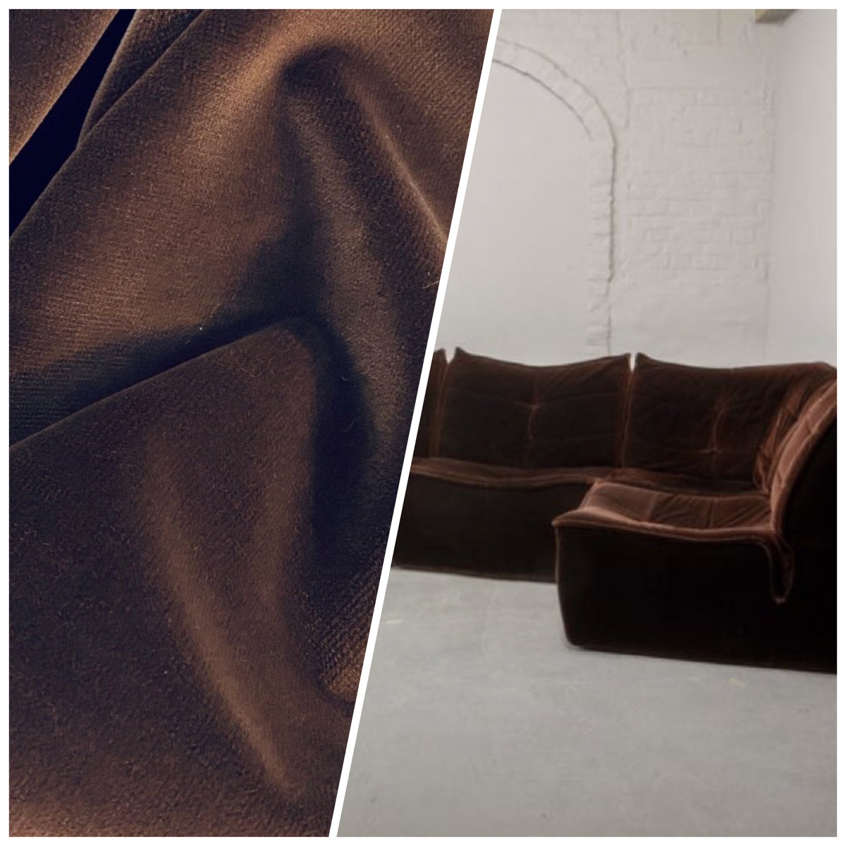 NEW! Prince Oliver - Designer 100% Cotton Made In Belgium Upholstery Velvet Fabric - Chocolate Brown - Fancy Styles Fabric Pierre Frey Lee Jofa Brunschwig & Fils