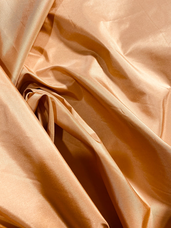 NEW Lady Lisa Designer 100% Silk Taffeta Fabric -Solid Salmon Peach - Fancy Styles Fabric Pierre Frey Lee Jofa Brunschwig & Fils