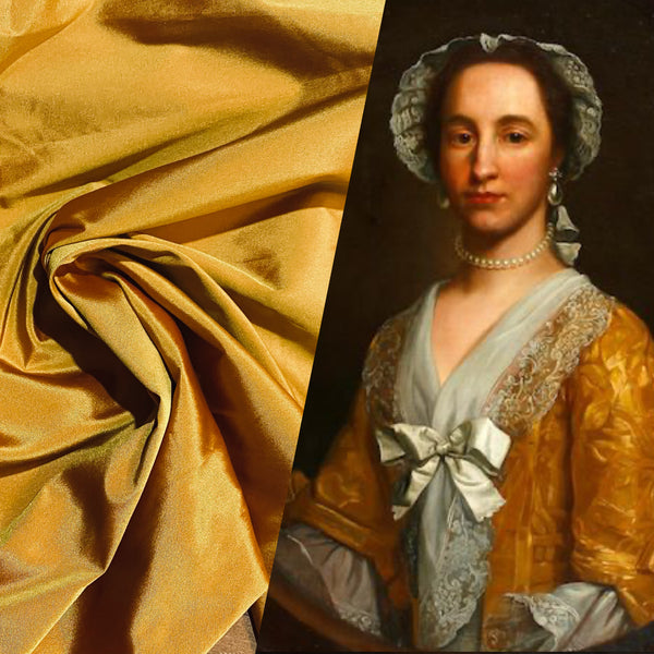 NEW Lady Frank Light Designer “Faux Silk” Taffeta Fabric Made in Italy Yellow with Red Iridescence - Fancy Styles Fabric Pierre Frey Lee Jofa Brunschwig & Fils