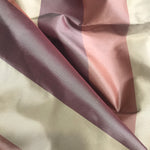 NEW Lady Aubrey Designer 100% Silk Taffeta Ecru, Purple, & Mauve Stripes - Fancy Styles Fabric Pierre Frey Lee Jofa Brunschwig & Fils