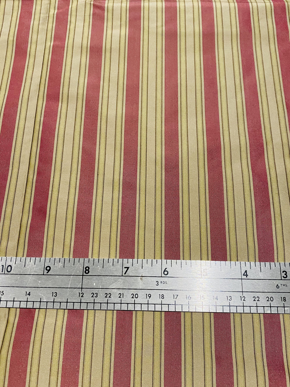 NEW! Lady Danica 100% Silk Taffeta 1/2” Striped Fabric - Pink - Fancy Styles Fabric Pierre Frey Lee Jofa Brunschwig & Fils