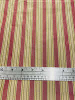 NEW! Lady Danica 100% Silk Taffeta 1/2” Striped Fabric - Pink