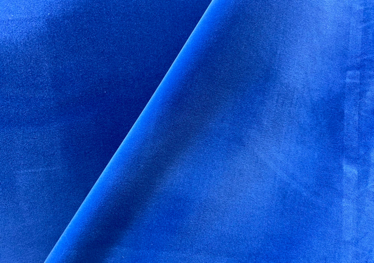 NEW! Prince Oliver Designer 100% Cotton Made In Belgium Upholstery Velvet Fabric Royal Blue - Fancy Styles Fabric Pierre Frey Lee Jofa Brunschwig & Fils