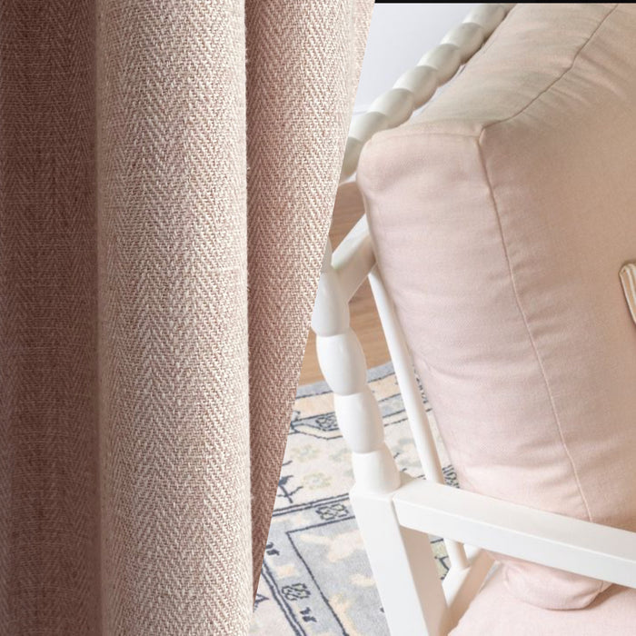 NEW Countess Quant Herringbone Chevron Upholstery & Drapery Tweed Fabric - Pink - Fancy Styles Fabric Pierre Frey Lee Jofa Brunschwig & Fils