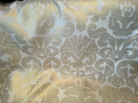 NEW Sir Jacques Metallic Linen Inspired Upholstery Damask Print Drapery Fabric- Gold White - Fancy Styles Fabric Pierre Frey Lee Jofa Brunschwig & Fils