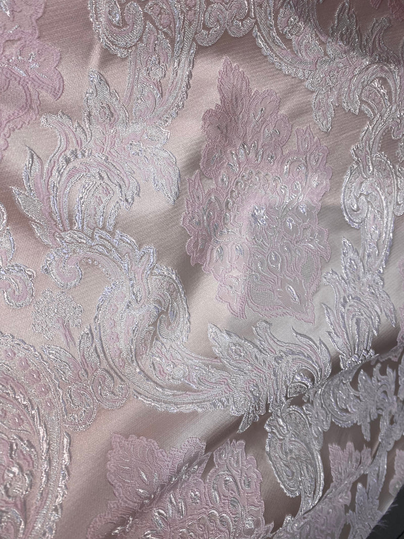 NEW King Rufus Brocade Satin Damask Decorating & Upholstery Fabric
