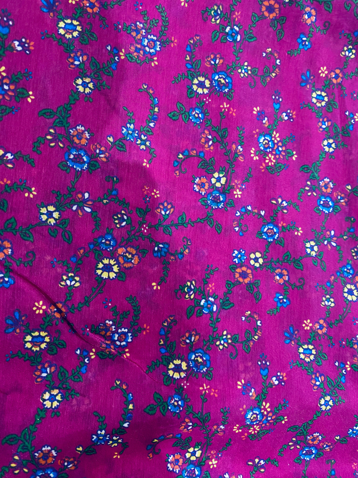 NEW Lady Astra Silk Cotton Blouse Floral Fabric - Magenta - Fancy Styles Fabric Pierre Frey Lee Jofa Brunschwig & Fils