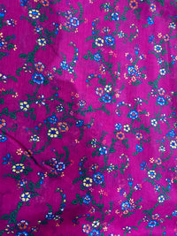NEW Lady Astra Silk Cotton Blouse Floral Fabric - Magenta - Fancy Styles Fabric Pierre Frey Lee Jofa Brunschwig & Fils