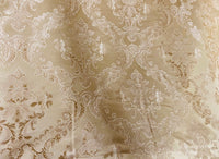 NEW Prince Lucas Designer Damask Satin Fabric- Gold - Upholstery Brocade - Fancy Styles Fabric Pierre Frey Lee Jofa Brunschwig & Fils