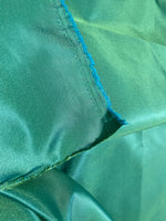 NEW! Duchess Damaris Teal & Lime Iridescence Faux & Vegan Silk Fabric