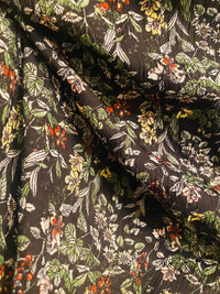 NEW Lady Danica Crepe Floral Lightweight Dress Fabric - Black - Fancy Styles Fabric Pierre Frey Lee Jofa Brunschwig & Fils