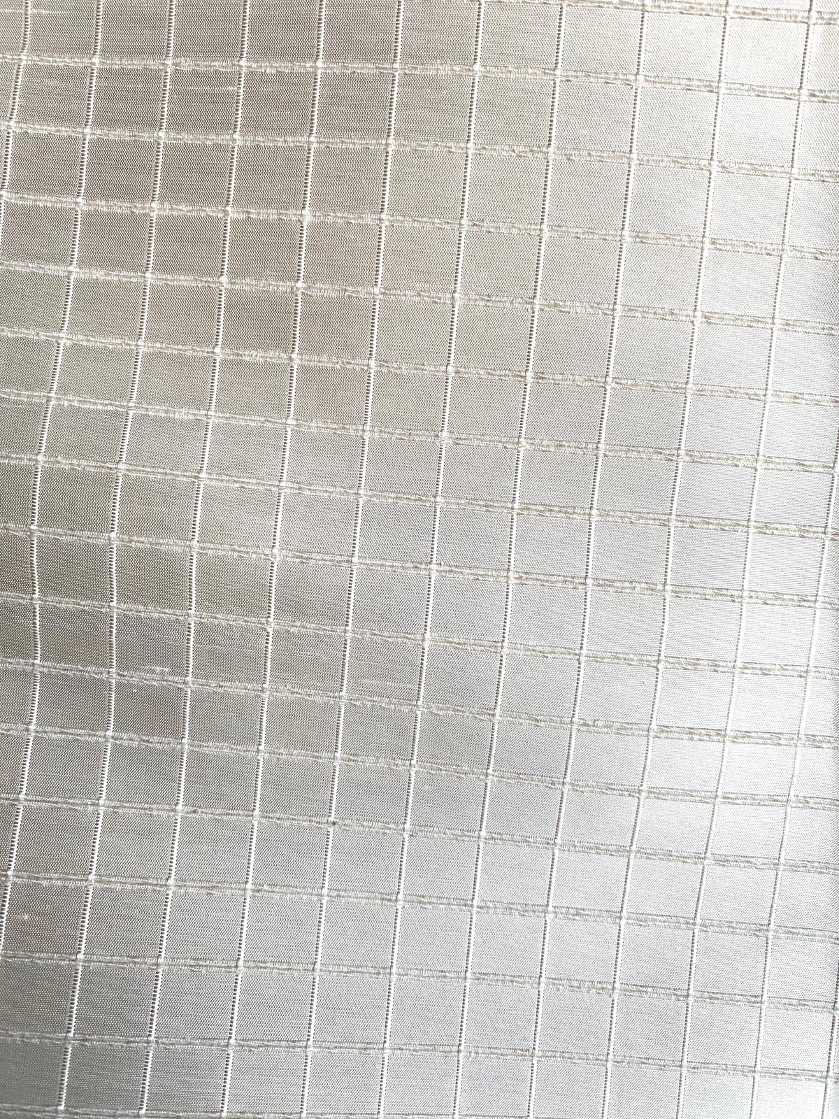 NEW Duchess Jenna 100% Silk Taffeta Fabric- Bone White with Embroidered Squares- SB_6_1 - Fancy Styles Fabric Pierre Frey Lee Jofa Brunschwig & Fils