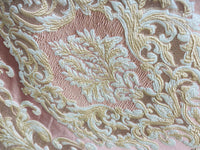 NEW Queen Marianna Novelty Ritz Neoclassical Brocade Satin Fabric - Light Pink - Fancy Styles Fabric Pierre Frey Lee Jofa Brunschwig & Fils