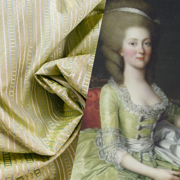 NEW! Lady Rebecca 100% Silk Taffeta Ribbon Stripe Fabric - Mint Green - Fancy Styles Fabric Pierre Frey Lee Jofa Brunschwig & Fils