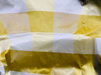 NEW Lady Emma Designer 100% Silk Taffeta Checkered Fabric- Yellow By The Yard - Fancy Styles Fabric Pierre Frey Lee Jofa Brunschwig & Fils