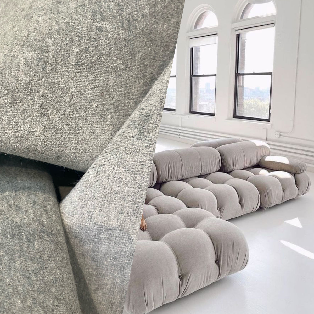 NEW! Prince Hudson - 100% Mohair Upholstery Velvet Fabric - Heather Grey - Fancy Styles Fabric Pierre Frey Lee Jofa Brunschwig & Fils