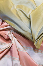 NEW Lady Lisa 100% Silk Taffeta Fabric - Solid Aqua with Yellow Iridescence