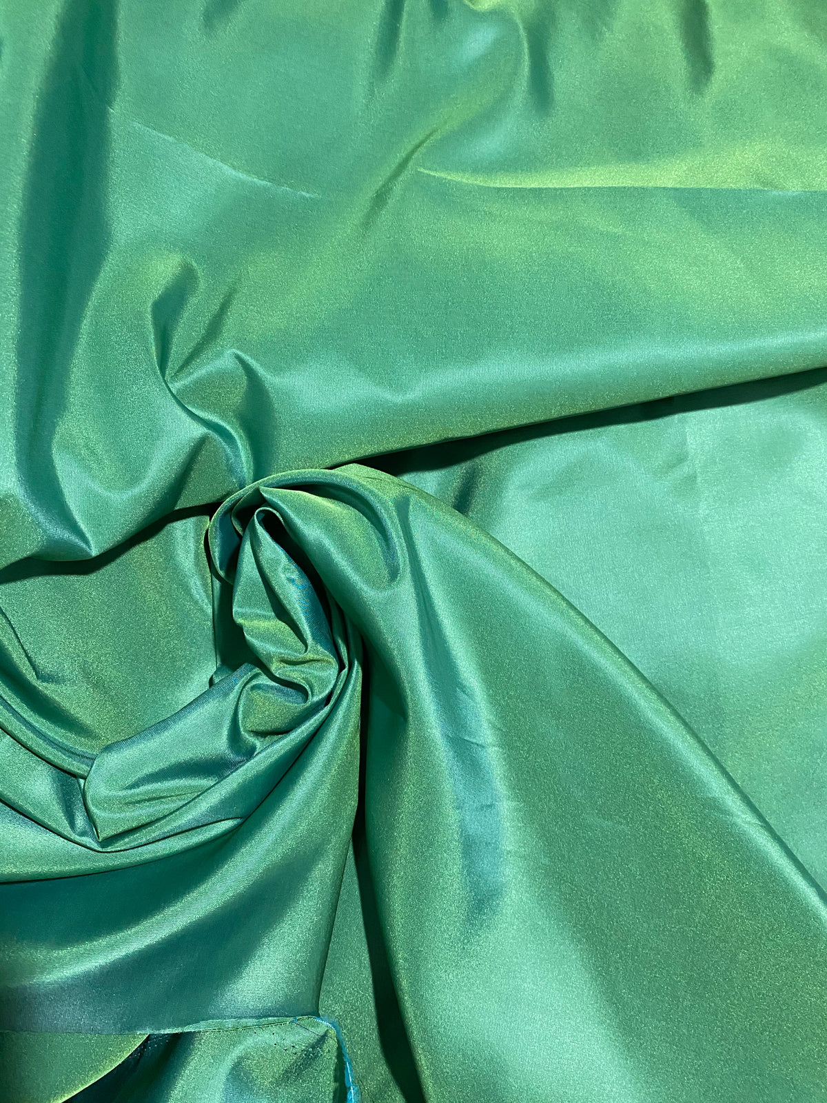 NEW! Duchess Damaris Teal & Lime Iridescence Faux & Vegan Silk Fabric - Fancy Styles Fabric Pierre Frey Lee Jofa Brunschwig & Fils