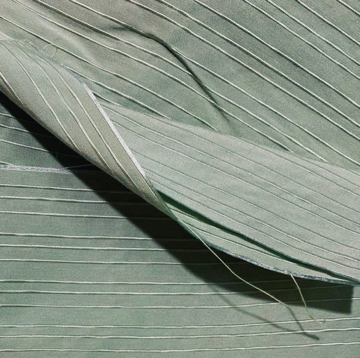 NEW Sir Ronan 100% Silk Fabric with Striped Embroidery Detail- Sage-Aqua Green - Fancy Styles Fabric Pierre Frey Lee Jofa Brunschwig & Fils