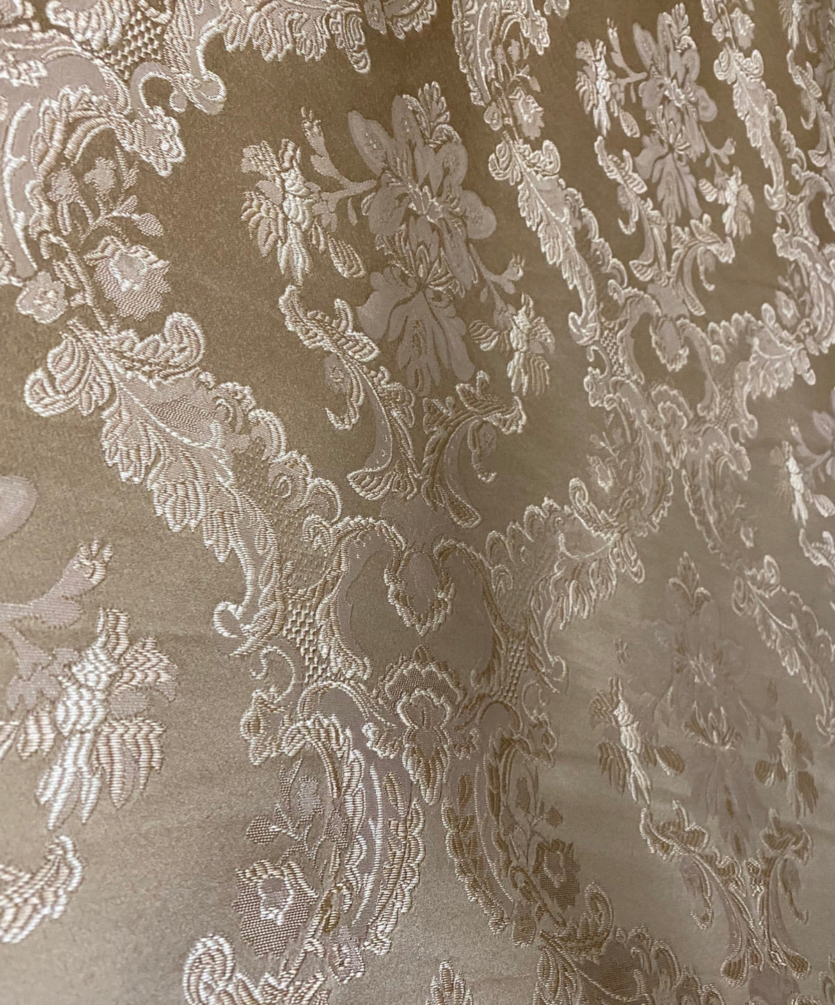 NEW Prince Lucas Designer Damask Satin Fabric- Gold - Upholstery Brocade - Fancy Styles Fabric Pierre Frey Lee Jofa Brunschwig & Fils